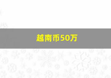 越南币50万