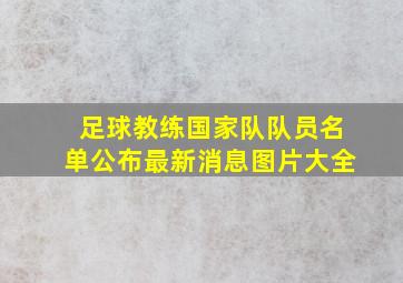 足球教练国家队队员名单公布最新消息图片大全