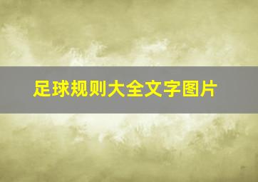 足球规则大全文字图片