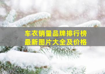 车衣销量品牌排行榜最新图片大全及价格