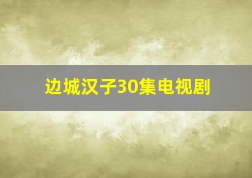 边城汉子30集电视剧