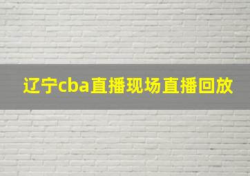 辽宁cba直播现场直播回放