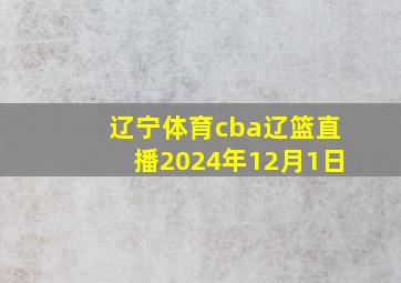 辽宁体育cba辽篮直播2024年12月1日