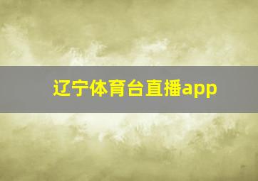 辽宁体育台直播app