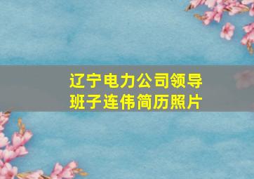 辽宁电力公司领导班子连伟简历照片