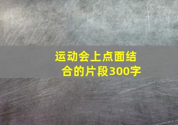 运动会上点面结合的片段300字