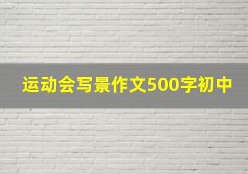 运动会写景作文500字初中