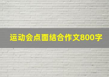 运动会点面结合作文800字