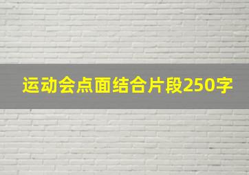 运动会点面结合片段250字