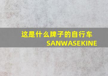 这是什么牌子的自行车SANWASEKINE