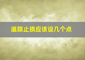 追踪止损应该设几个点