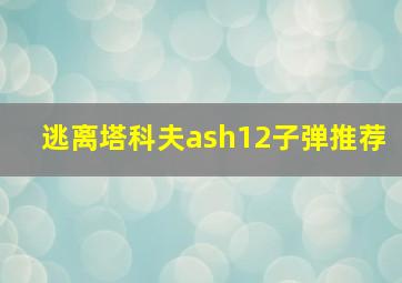 逃离塔科夫ash12子弹推荐