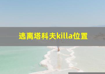 逃离塔科夫killa位置