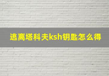 逃离塔科夫ksh钥匙怎么得