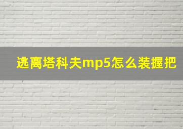 逃离塔科夫mp5怎么装握把