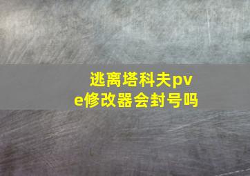 逃离塔科夫pve修改器会封号吗