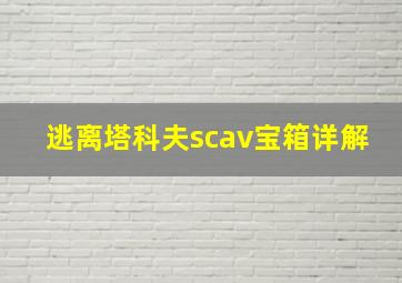 逃离塔科夫scav宝箱详解