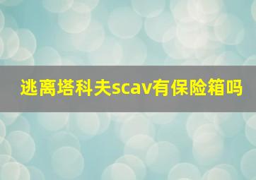 逃离塔科夫scav有保险箱吗