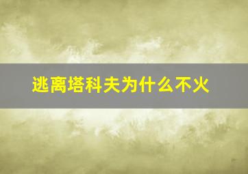 逃离塔科夫为什么不火