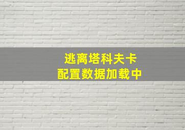 逃离塔科夫卡配置数据加载中