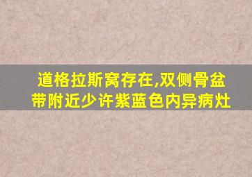 道格拉斯窝存在,双侧骨盆带附近少许紫蓝色内异病灶