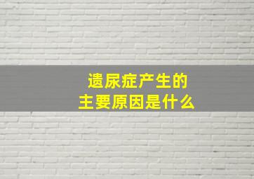 遗尿症产生的主要原因是什么