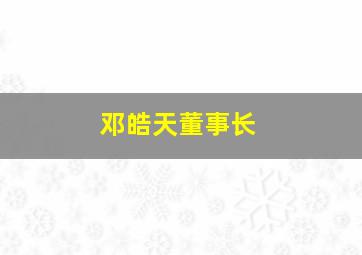 邓皓天董事长