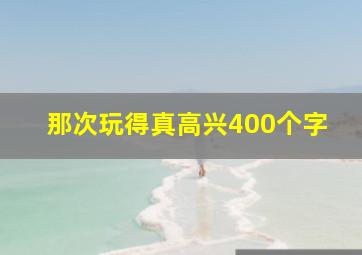 那次玩得真高兴400个字