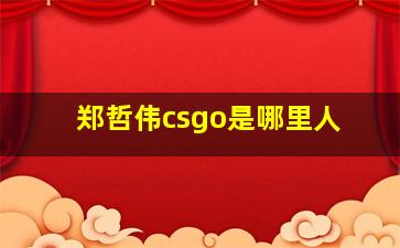 郑哲伟csgo是哪里人