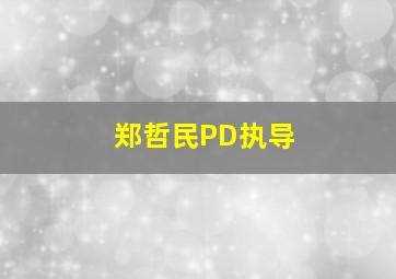 郑哲民PD执导