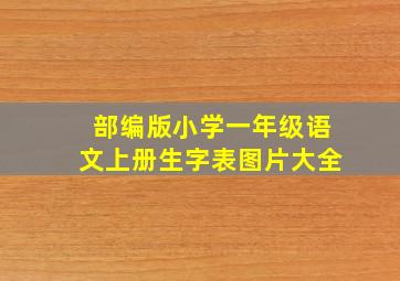 部编版小学一年级语文上册生字表图片大全