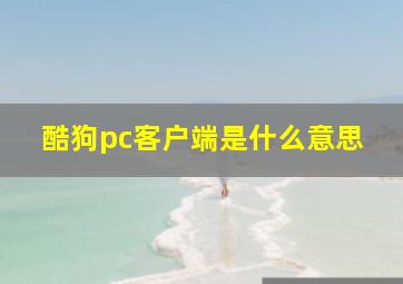 酷狗pc客户端是什么意思