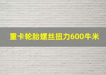 重卡轮胎螺丝扭力600牛米