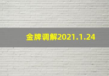 金牌调解2021.1.24