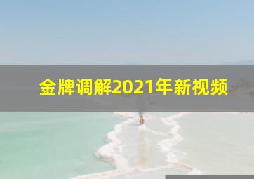 金牌调解2021年新视频