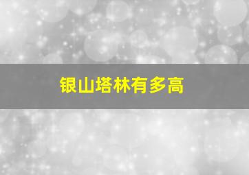 银山塔林有多高