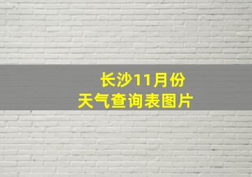 长沙11月份天气查询表图片