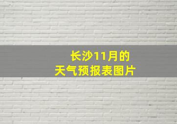 长沙11月的天气预报表图片