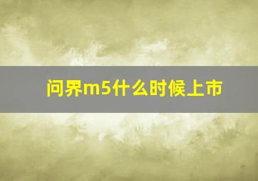 问界m5什么时候上市