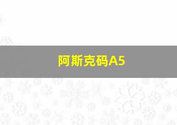 阿斯克码A5