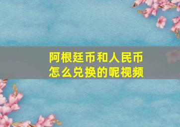 阿根廷币和人民币怎么兑换的呢视频