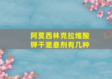 阿莫西林克拉维酸钾干混悬剂有几种