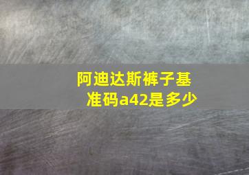 阿迪达斯裤子基准码a42是多少