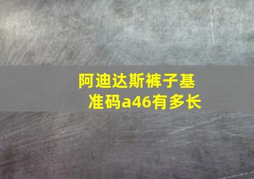 阿迪达斯裤子基准码a46有多长