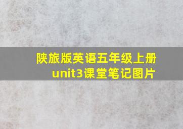 陕旅版英语五年级上册unit3课堂笔记图片