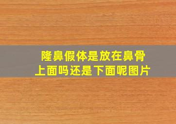 隆鼻假体是放在鼻骨上面吗还是下面呢图片