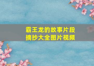 霸王龙的故事片段摘抄大全图片视频