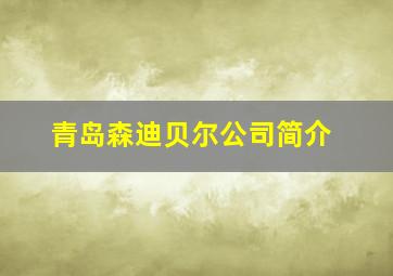 青岛森迪贝尔公司简介