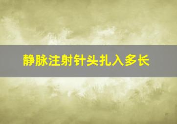 静脉注射针头扎入多长