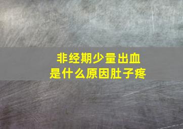 非经期少量出血是什么原因肚子疼